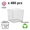 480 VERRINES CARRÉES CUBIQUES 6 CL - couleur transparent