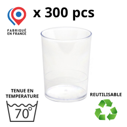 300 VERRINES RONDES MINI-GLASS 8-9 CL - coloris transparent
