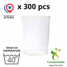 300 VERRINES RONDES MINI-GLASS 8-9 CL - coloris translucide - 100% biosourcé
