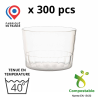 300 VERRINES RONDES BODEGA 12cl - coloris translucide - 100% BIO-SOURCE