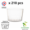 210 VERRINES RONDES BODEGA 17.5-20cl - coloris translucide - 100% BIO-SOURCE