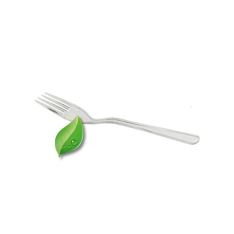 1000 mini-fourchettes, coloris noir, blanc, translucide, matériau 100% bio-sourcé et compostable, longueur 96 mm