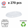 270 couvercles pour verrine ovales OVEGA 17.5-20cl - coloris transparent