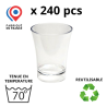 Verrine ronde évasée 6cl - 3 coloris disponibles : transparent, blanc, noir