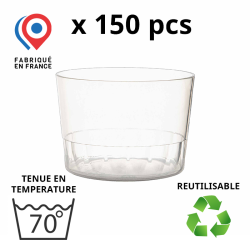 150 VERRINES RONDES BODEGA 25-30cl - coloris transparent