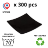 300 ASSIETTES SNACKING 10x10cm - coloris noir