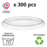 300 couvercles pour verrine bodega 12cl - coloris transparent