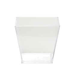 600 VERRINES CARRÉES CONIQUES 6cl - 3 coloris disponibles : transparent, blanc, noir