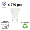 270 VERRINES CARRÉES ÉVASÉES 4,5 CL - couleur transparent