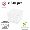 540 VERRINES CARRÉES CUBIQUES 4cl - coloris transparent