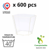 600 VERRINES CARRÉES BISEAUTÉES 5 CL - 3 coloris disponibles : translucide, blanc, noir -  100% BIO-SOURCE