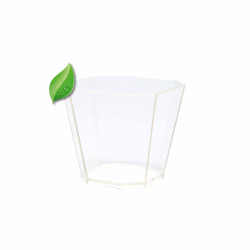600 VERRINES CARRÉES BISEAUTÉES 5 CL - 3 coloris disponibles : translucide, blanc, noir -  100% BIO-SOURCE
